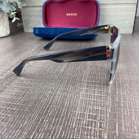 Gucci Sunglasses GG0459S gray purple lenses - Picture 10 of 16